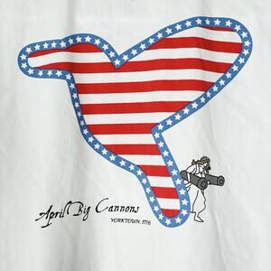 Birddogs April Big Cannons 1776 Shirt Large White Performance Stretch Yorktown